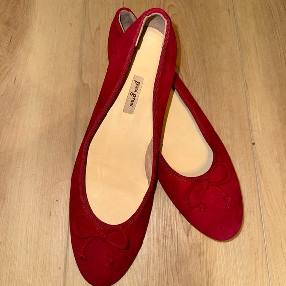 Paul Green Shoes - Paul Green Women's Ursula Red Ballet Flats cushion bottom